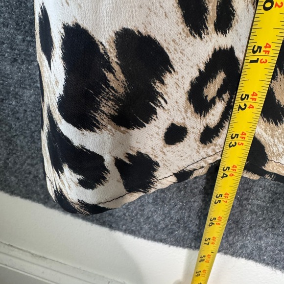 Banana Republic Dress Leopard Print Maxi Shirt Women 14 Classic Elegant Mobwife - Picture 8 of 12